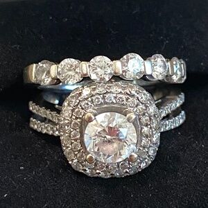 Wedding band/engagement ring set